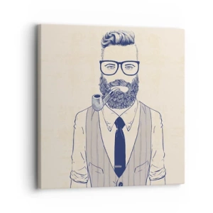 Bild auf Leinwand - Leinwandbild - Fröhlich, maskulin und modisch - 30x30 cm