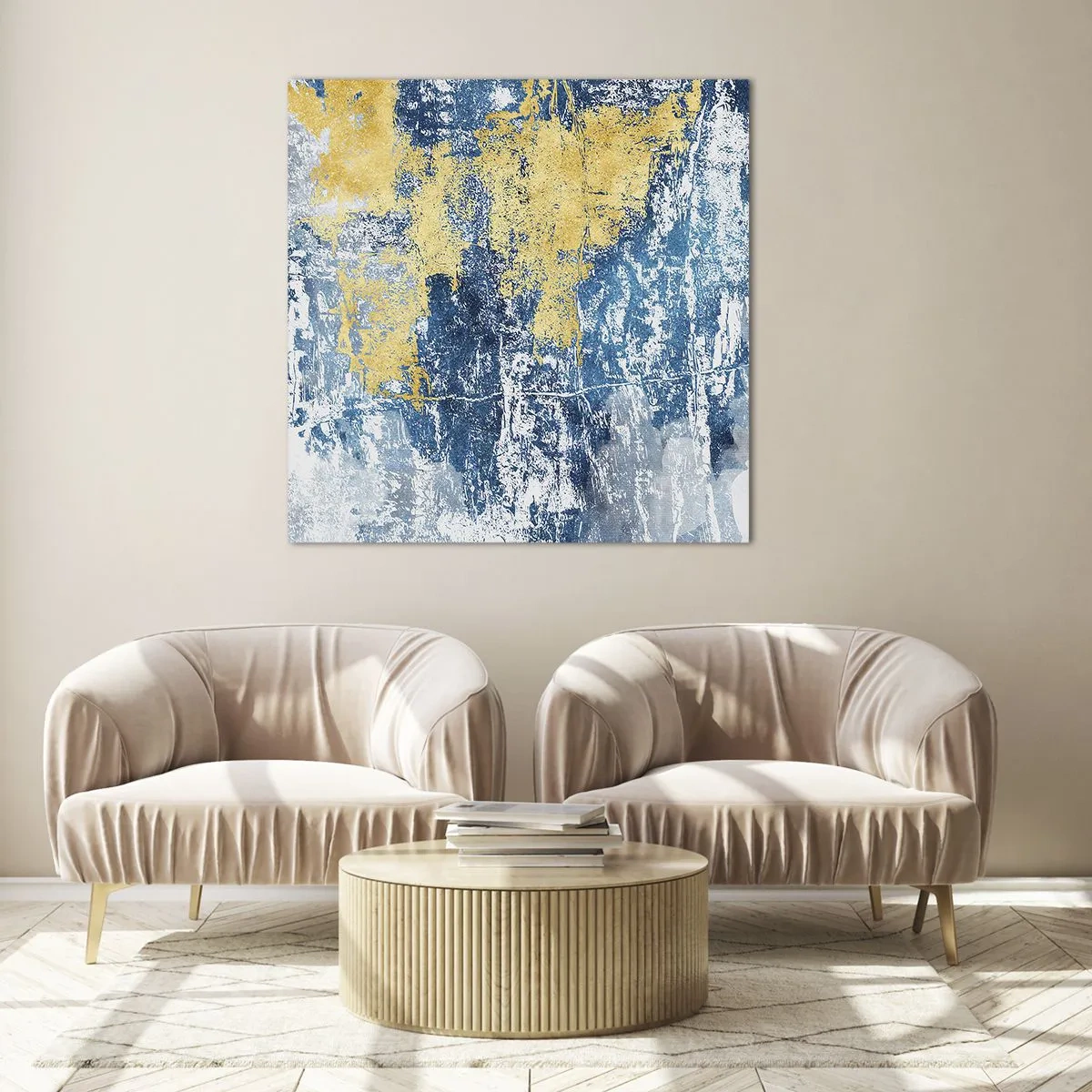 Glasbild - Bild auf glas - Abstraktion voller Wetter - 70x70 cm