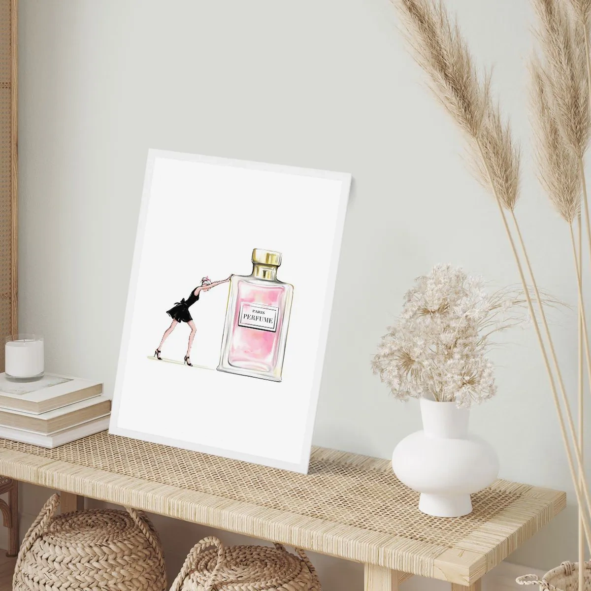 Poster in einem weißen Rahmen - Essenz der Weiblichkeit - 30x40 cm