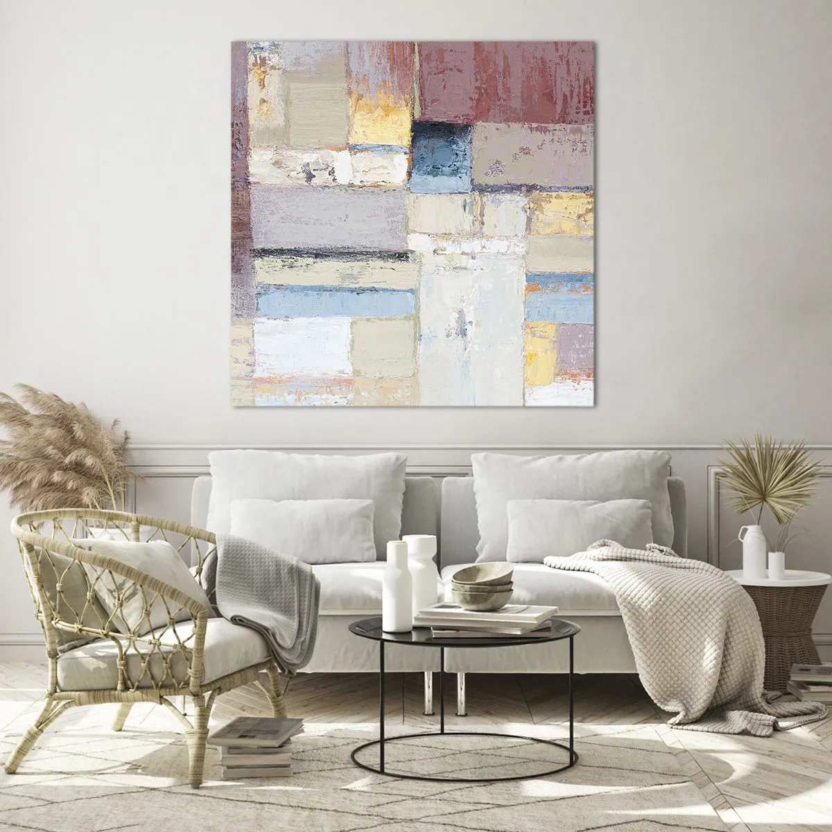 Glasbild - Bild auf glas - Ruhe der Geometrie - 30x30 cm