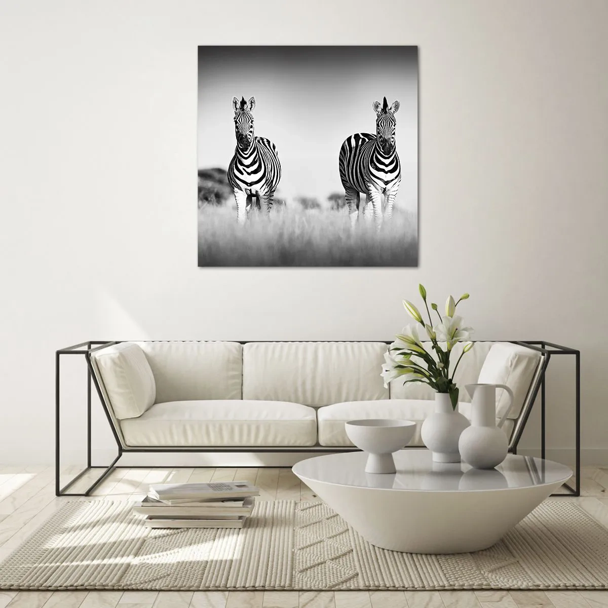 Glasbild - Bild auf glas - Die Welt ist doch schwarz-weiß - 60x60 cm