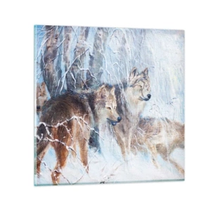 Glasbild - Bild auf glas - Beachtung! Hier kommt ... - 40x40 cm