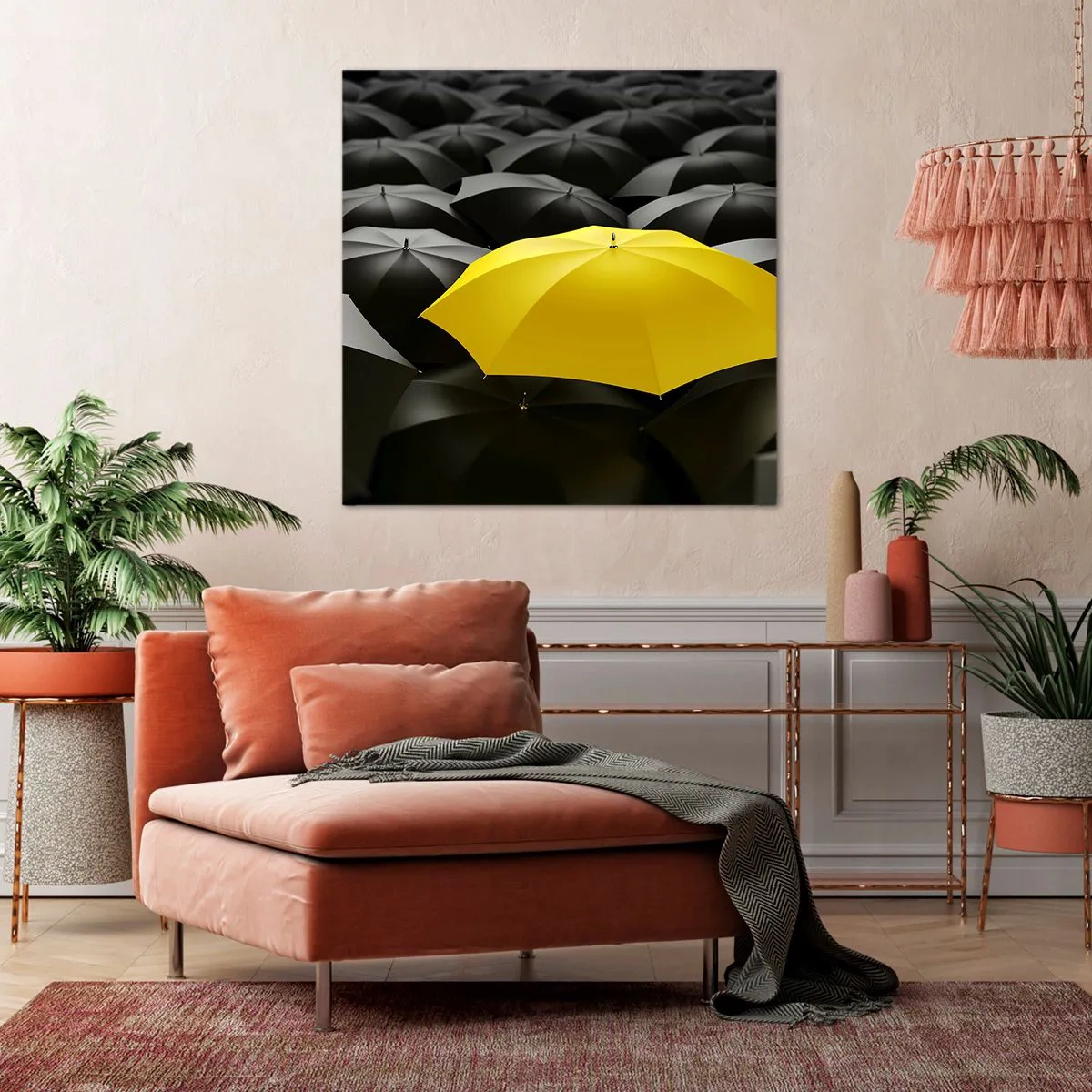 Bild auf Leinwand - Leinwandbild - Auf Wiedersehen Trauer - 70x70 cm