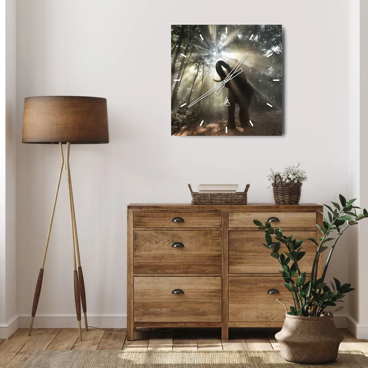 Wanduhr - Glasuhr - Unter dem Glücksstern - 40x40 cm