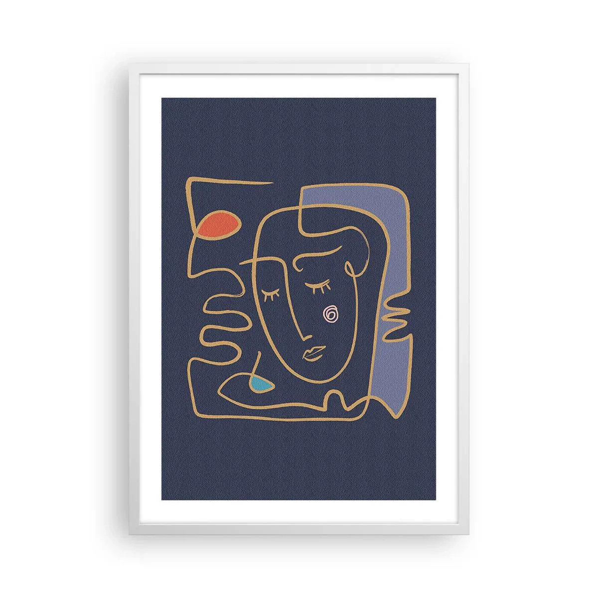 Poster in einem weißen Rahmen - In Gedanken - 50x70 cm