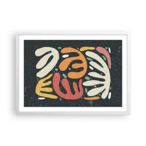 Poster in einem weißen Rahmen - Komposition – Ich erwische dich gleich - 70x50 cm