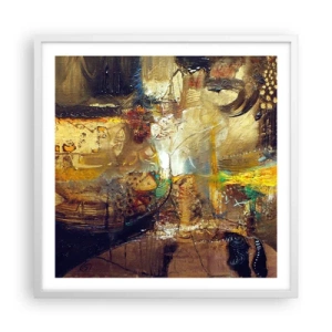 Poster in einem weißen Rahmen - Kalt, wärmer, heiß - 60x60 cm