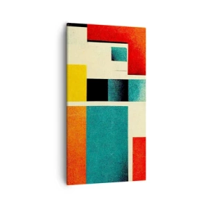 Bild auf Leinwand - Leinwandbild - Geometrische Abstraktion – gute Energie - 55x100 cm