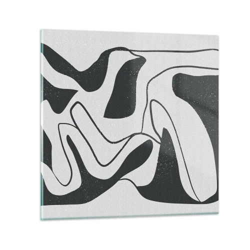 Glasbild - Bild auf glas - Abstraktes Spiel im Labyrinth - 30x30 cm