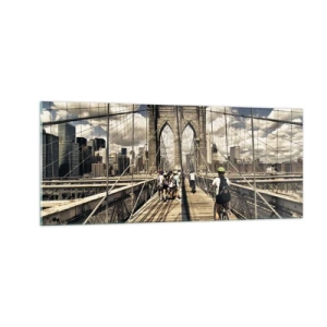 Glasbild - Bild auf glas - Direkt ins Herz der Stadt - 100x40 cm