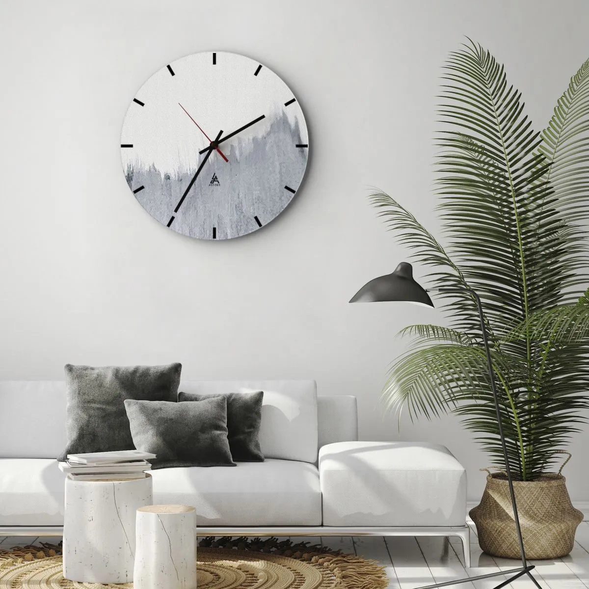 Wanduhr - Glasuhr - Mysteriöse Aufzeichnung - 30x30 cm