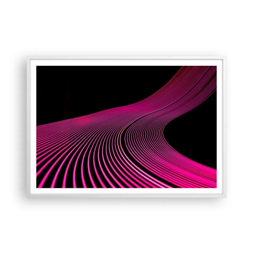 Poster in einem weißen Rahmen - Allee des Lichts - 100x70 cm