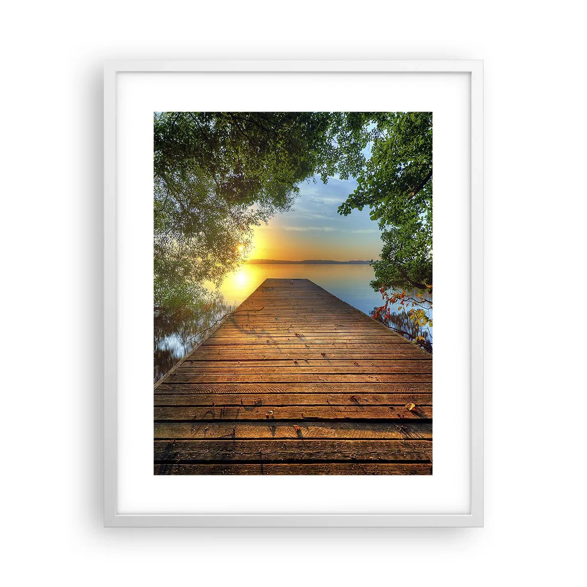 Poster in einem weißen Rahmen - Nimm dir Zeit, setz dich hin - 40x50 cm