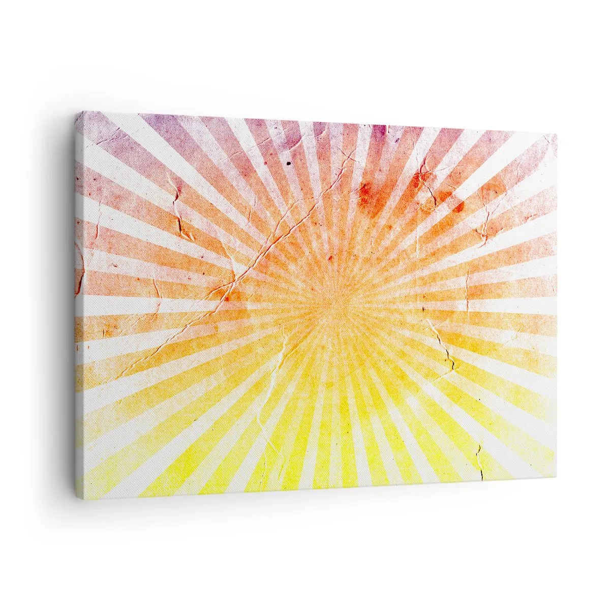 Bild auf Leinwand - Leinwandbild - Sonnenstrahlen in Orange- und Gelbtönen - 70x50cm - Sonnenaufgänge und Sonnenuntergänge - Moderne Wanddekoration für Wohnzimmer und Schlafzimmer ARTTOR
