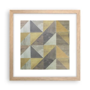 Poster in einem Rahmen aus heller Eiche - Am Winkel des Dreiecks - 30x30 cm