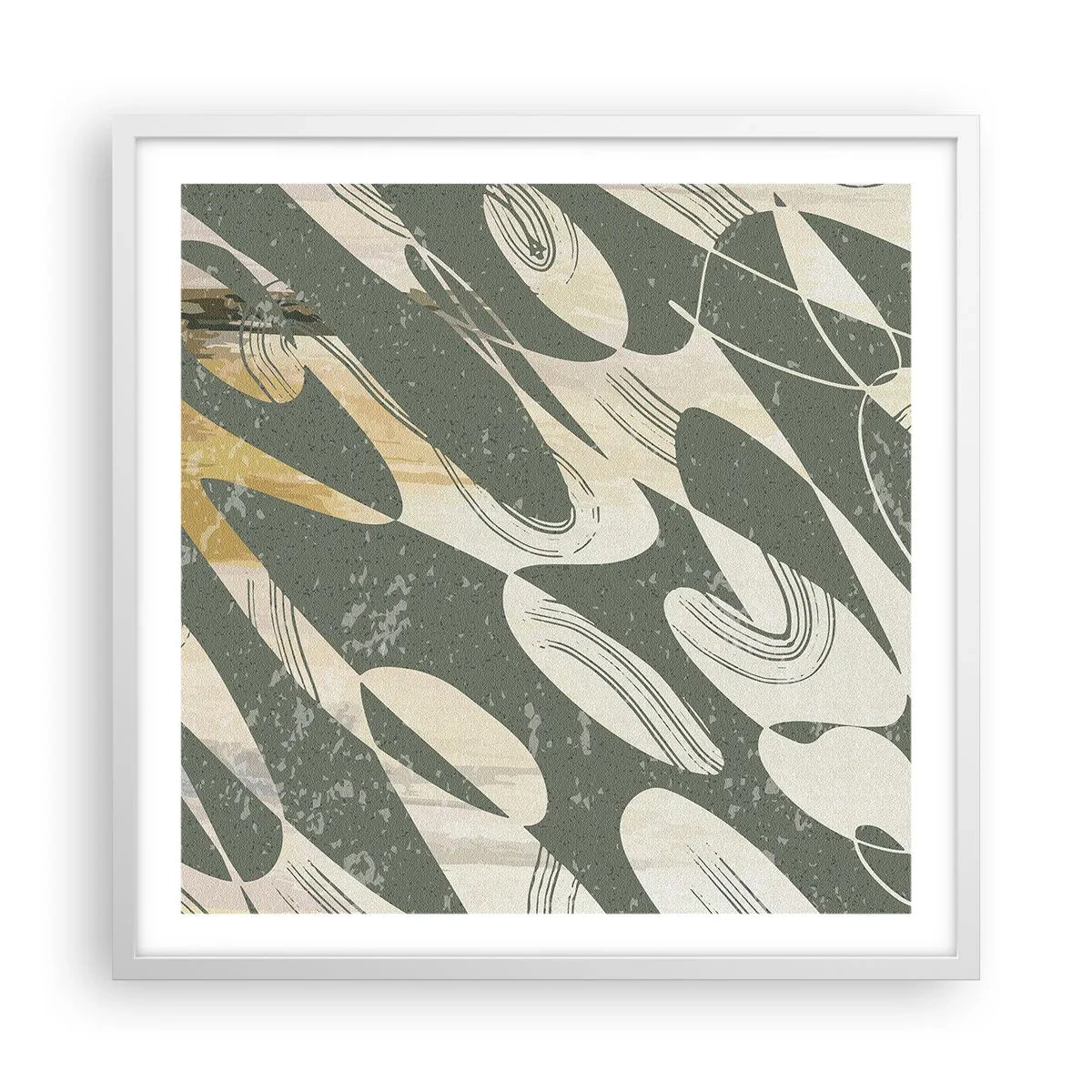 Poster in einem weißen Rahmen - Rhythmische Abstraktion - 60x60 cm