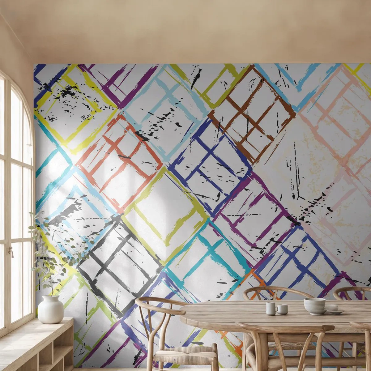 Fototapete Standard Eco - Zellen zu vermieten - Abstraktion, Stück, Modernes Muster - 200x140 cm