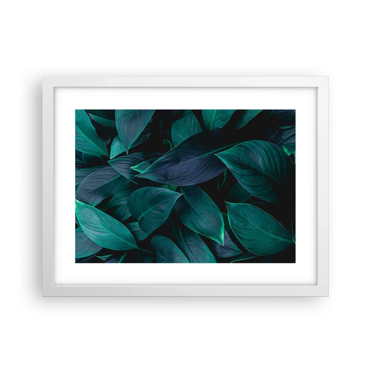 Poster in einem weißen Rahmen - Grün in sich selbst - 40x30 cm