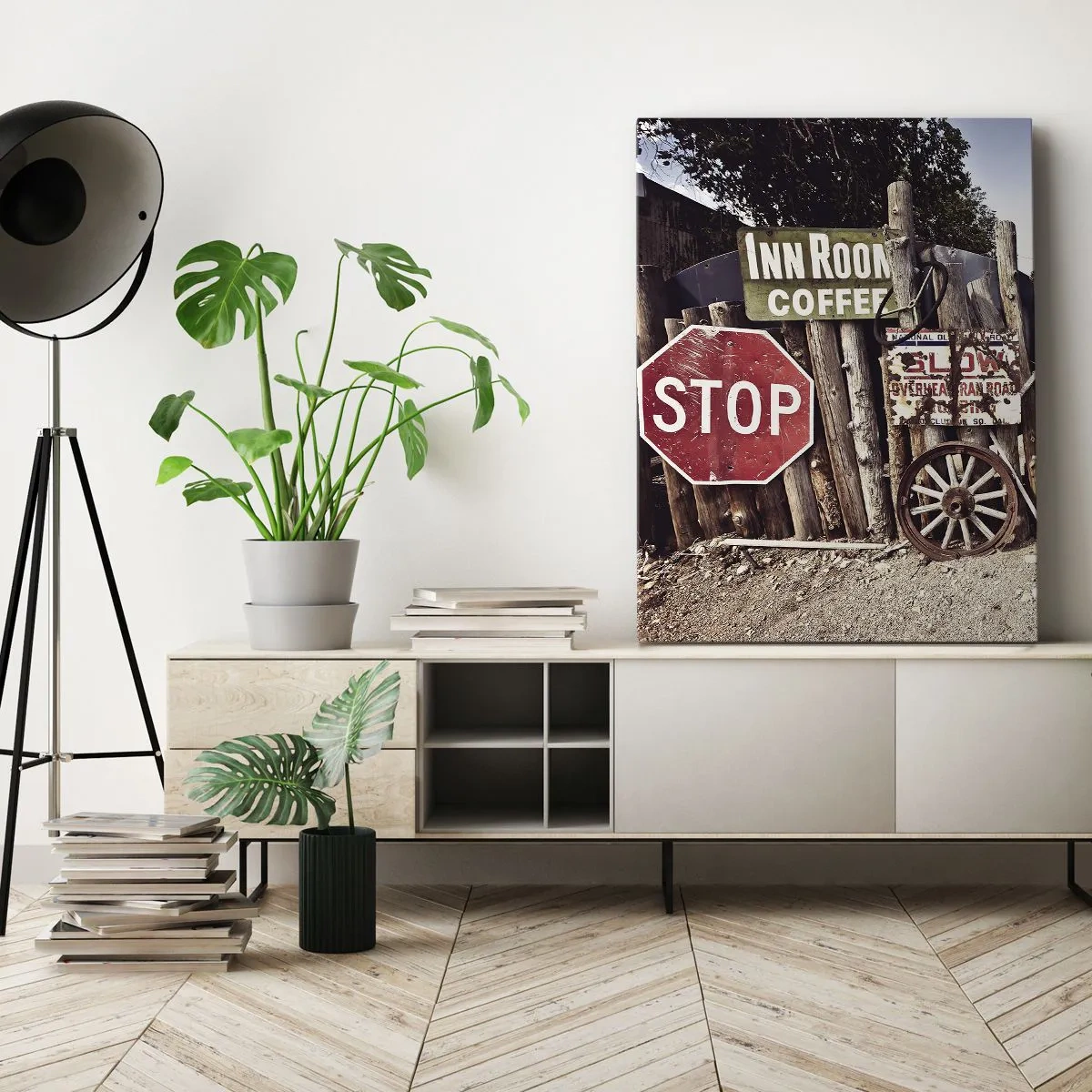 Bild auf Leinwand - Leinwandbild - Und die Zeit ist stehen geblieben - 55x100 cm