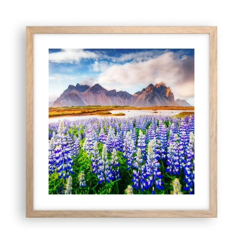 Poster in einem Rahmen aus heller Eiche - Kraft und Strenge neben Sanftmut - 40x40 cm