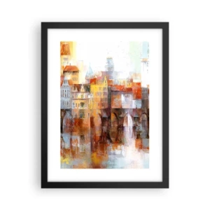 Poster in einem schwarzem Rahmen - Schön ist es auch unter der Brücke - 30x40 cm