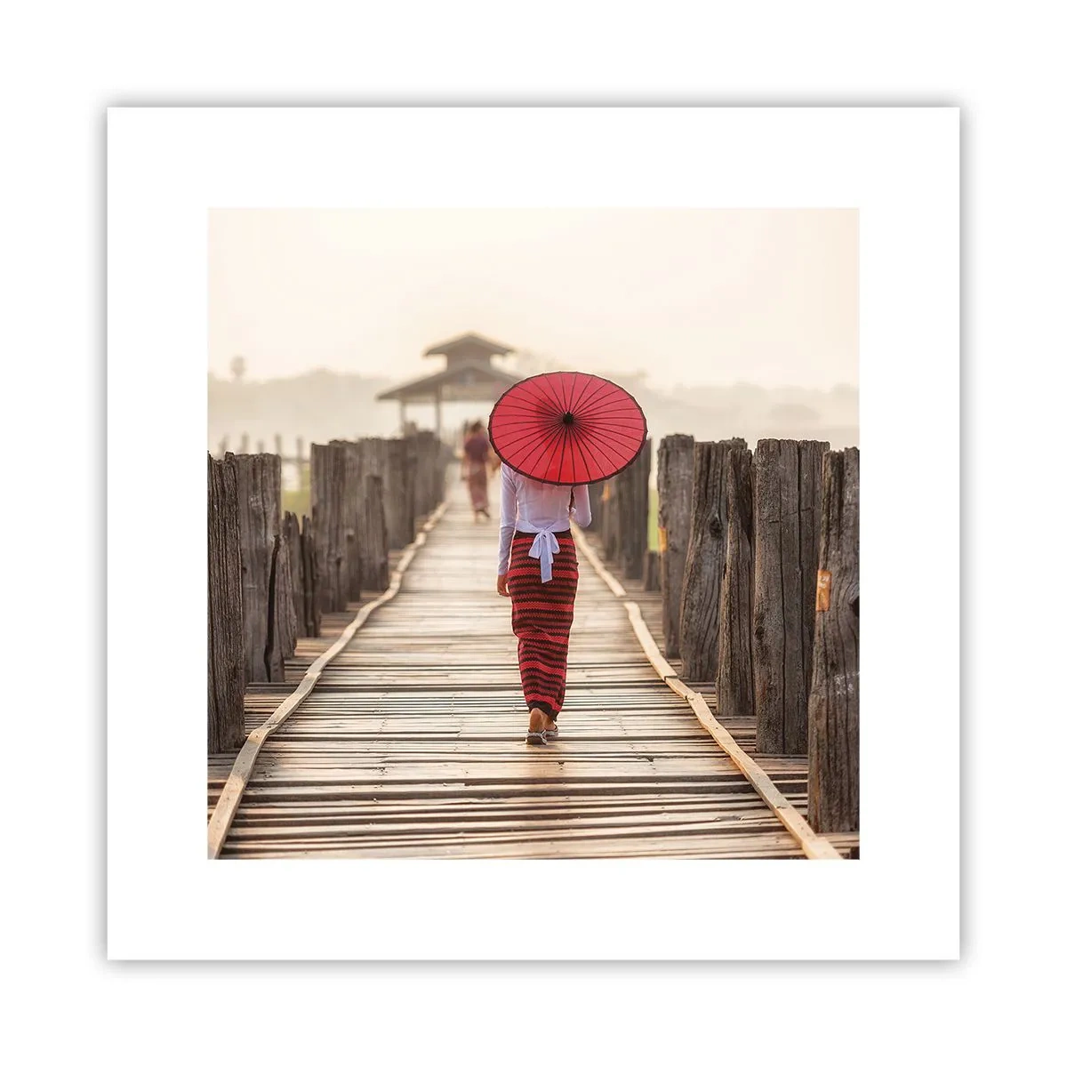 Poster - Auf der alten Brücke - 30x30 cm
