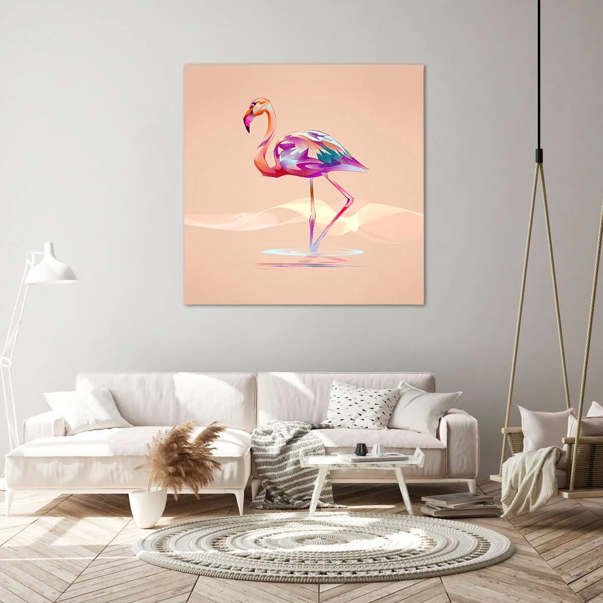 Bild auf Leinwand - Leinwandbild - Der Vogel der guten Gefühle - 60x60 cm