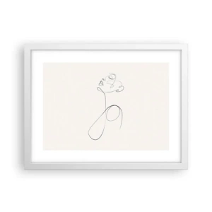 Poster in einem weißen Rahmen - Versunken in Träumen - 40x30 cm