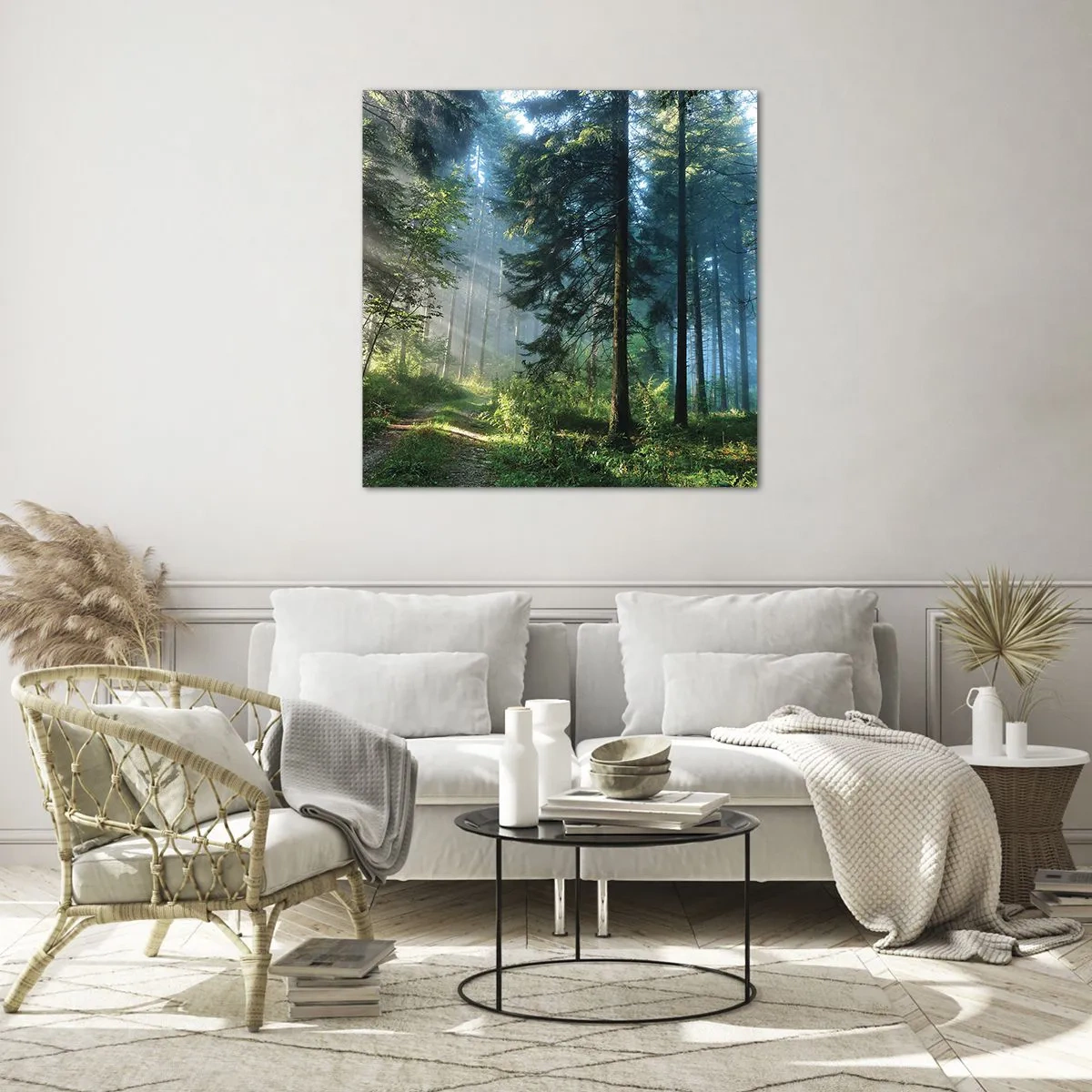 Glasbild - Bild auf glas - Strahlend am Morgen - 50x50 cm