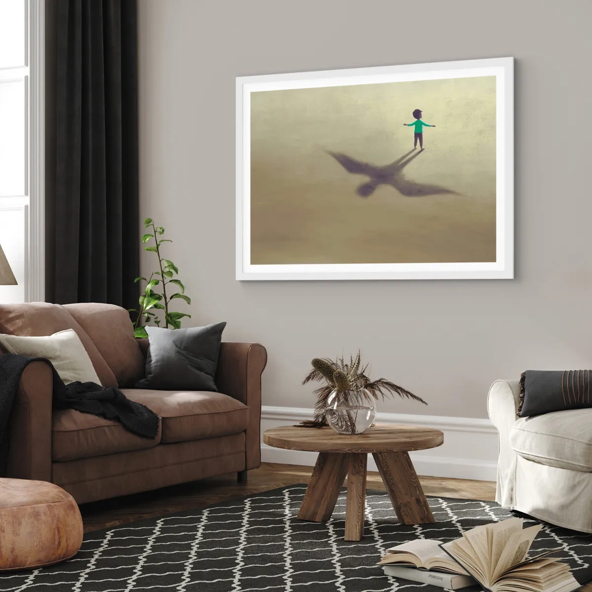 Poster in einem weißen Rahmen - Der Held der Zukunft - 40x30 cm