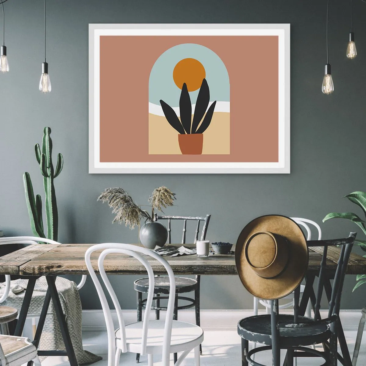 Poster in einem weißen Rahmen - Kleine Freuden - 50x40 cm