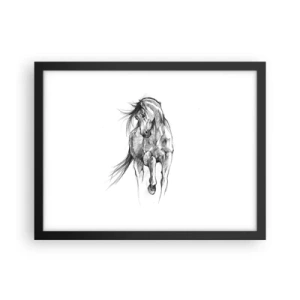 Poster in einem schwarzem Rahmen - Im anmutigen Trab - 40x30 cm