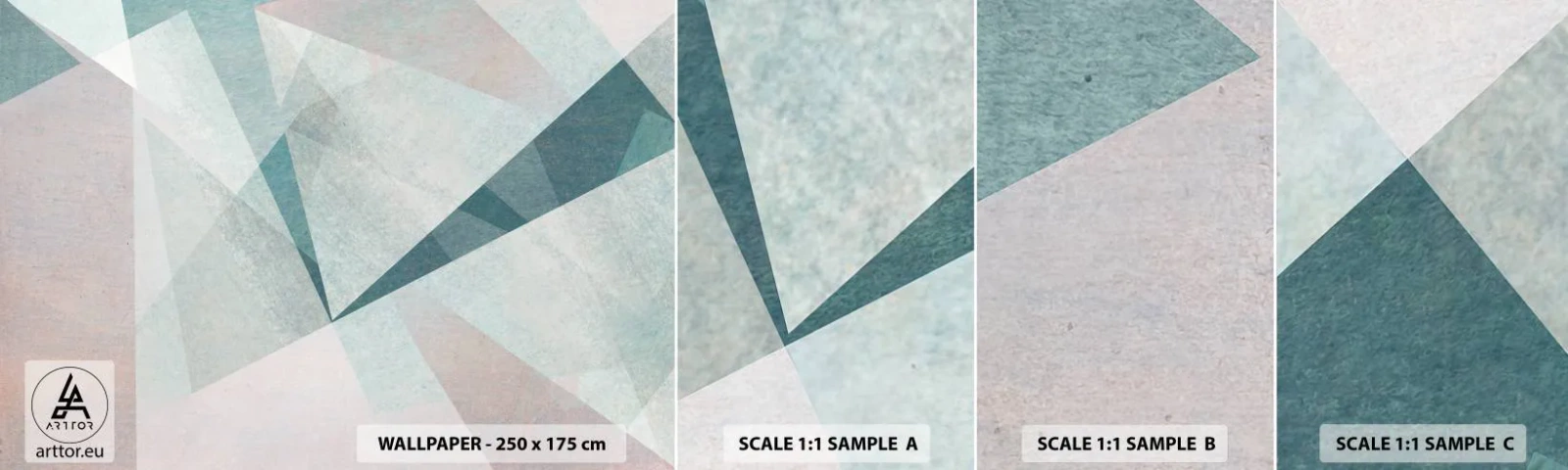 Fototapeten Muster Selbstklebend Deluxe Sticker - Einfach aber dynamisch - Abstraktion, Stück, Modernes Muster - 100x30 cm