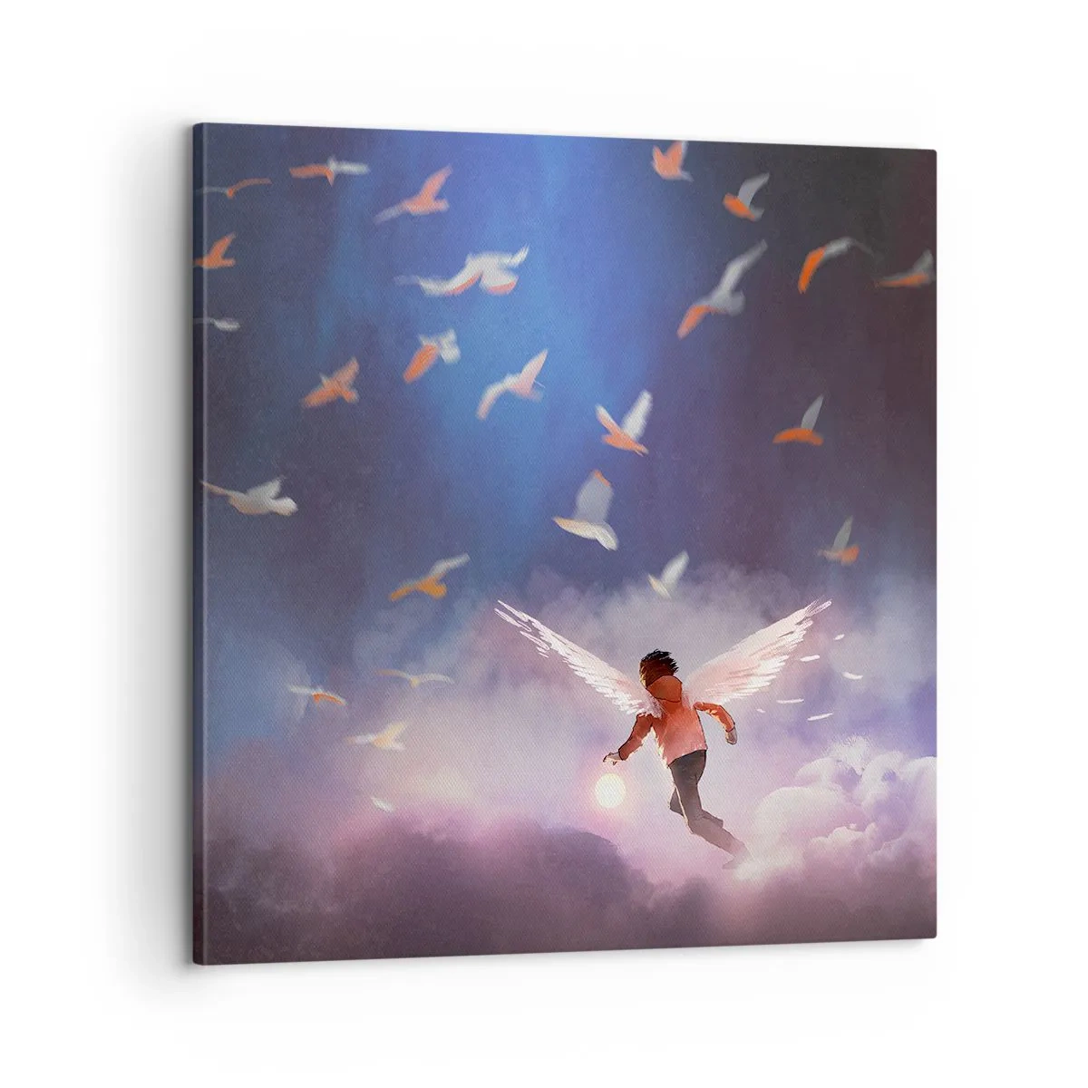 Bild auf Leinwand - Leinwandbild - Du brauchst Fantasie und Mut - 60x60 cm