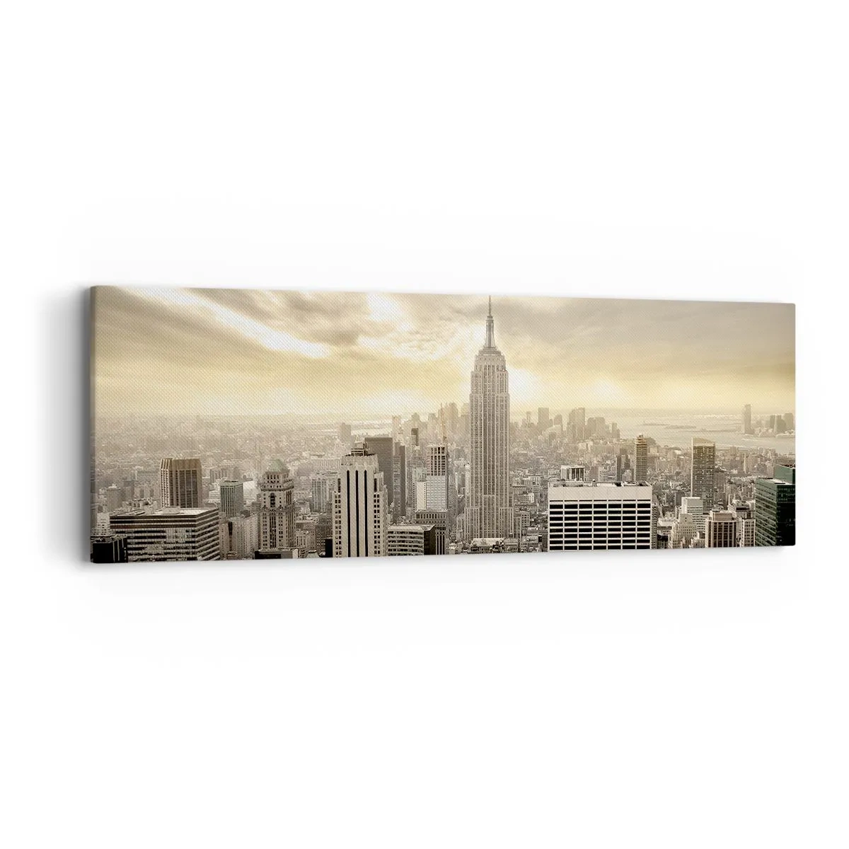 Bild auf Leinwand - Leinwandbild - New York aus Grau - 90x30 cm