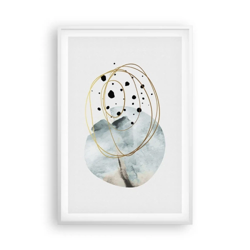 Poster in einem weißen Rahmen - Vom Weltraum umarmt - 61x91 cm