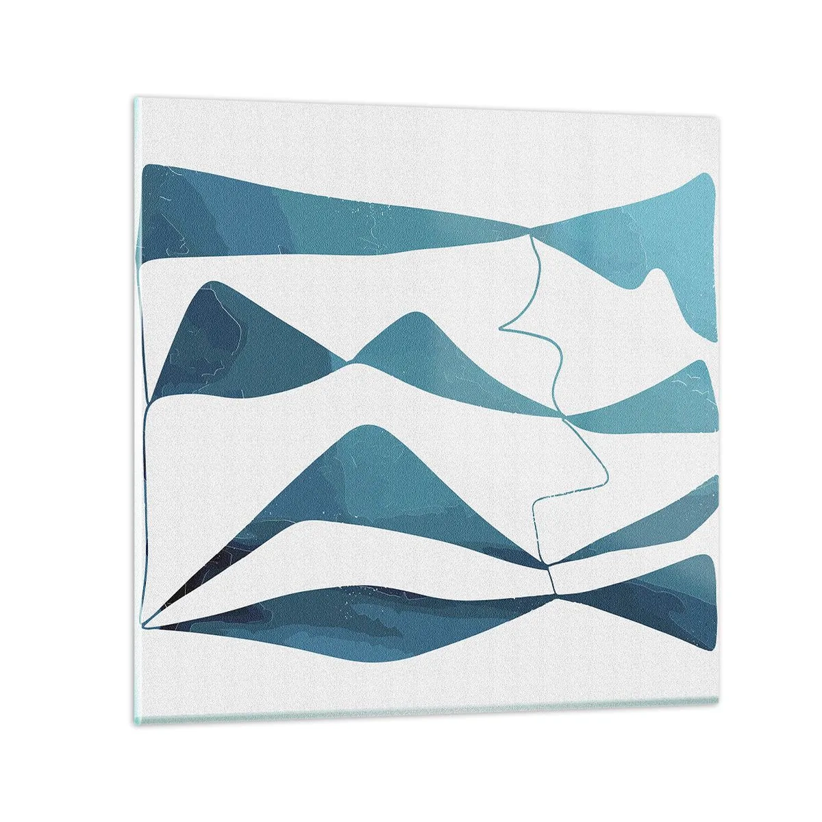 Glasbild - Bild auf glas - Abstraktion: türkisfarbene Verbindung - 30x30 cm