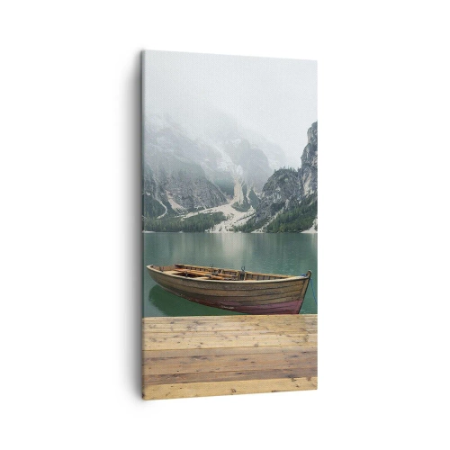 Bild auf Leinwand - Leinwandbild - Und die stolzen Felsen der Stirn - 45x80 cm