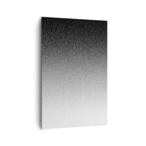 Bild auf Leinwand - Leinwandbild - Minimalistischer Schwarz-Weiß-Farbverlauf im Punkt - 80x120cm - Dem Licht entgegen - Moderne Wanddekoration für Wohnzimmer und Schlafzimmer ARTTOR