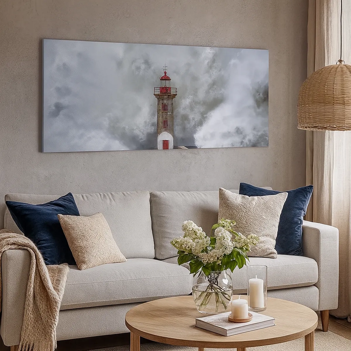 Bild auf Leinwand - Leinwandbild - Das Rauschen des Wassers, der Lärm wird wehen - 30x30 cm