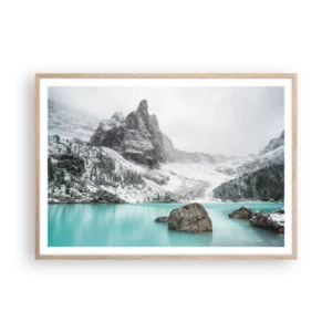 Poster in einem Rahmen aus heller Eiche - Auf der Hut - 100x70 cm