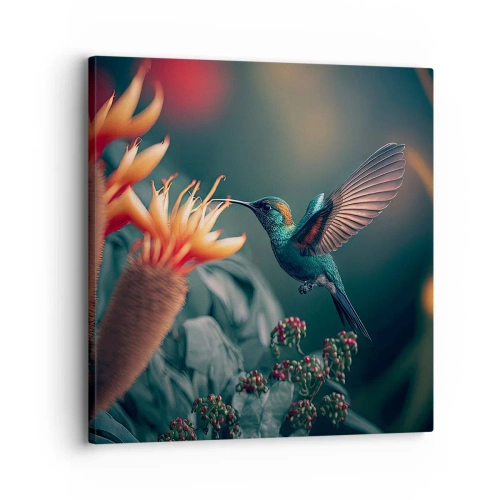 Bild auf Leinwand - Leinwandbild - Wirklich buntes Leben - 30x30 cm