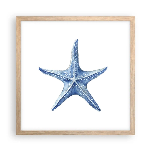 Poster in einem Rahmen aus heller Eiche - Stern des Meeres - 40x40 cm