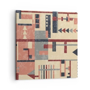 Bild auf Leinwand - Leinwandbild - Eine Kombination aus Vertikalen und Ebenen - 60x60 cm