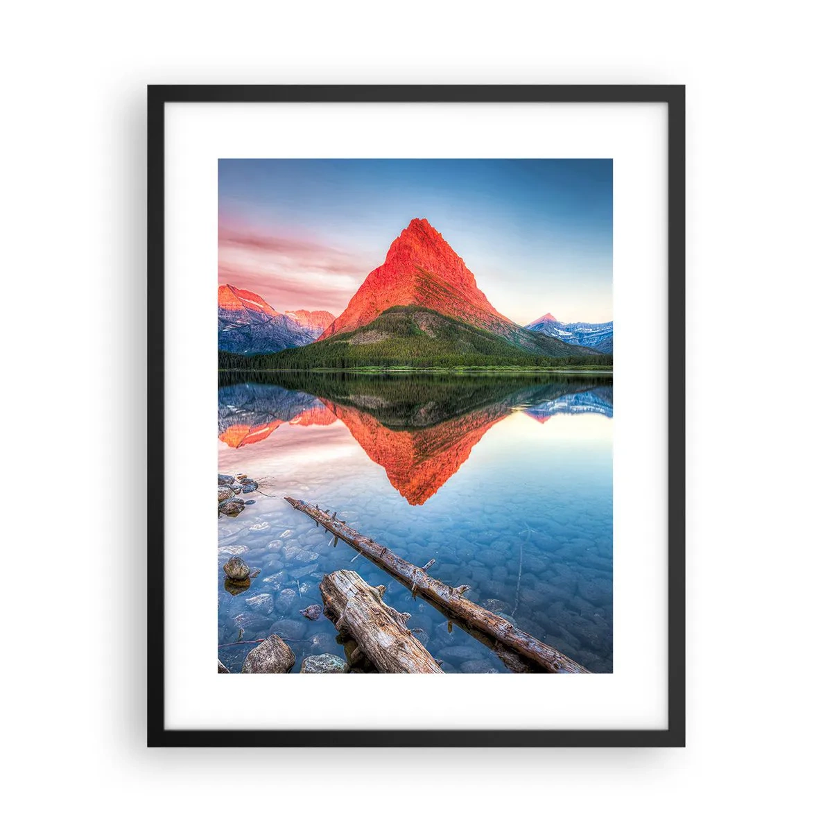 Poster in einem schwarzem Rahmen - Hitze und Kälte - 40x50 cm