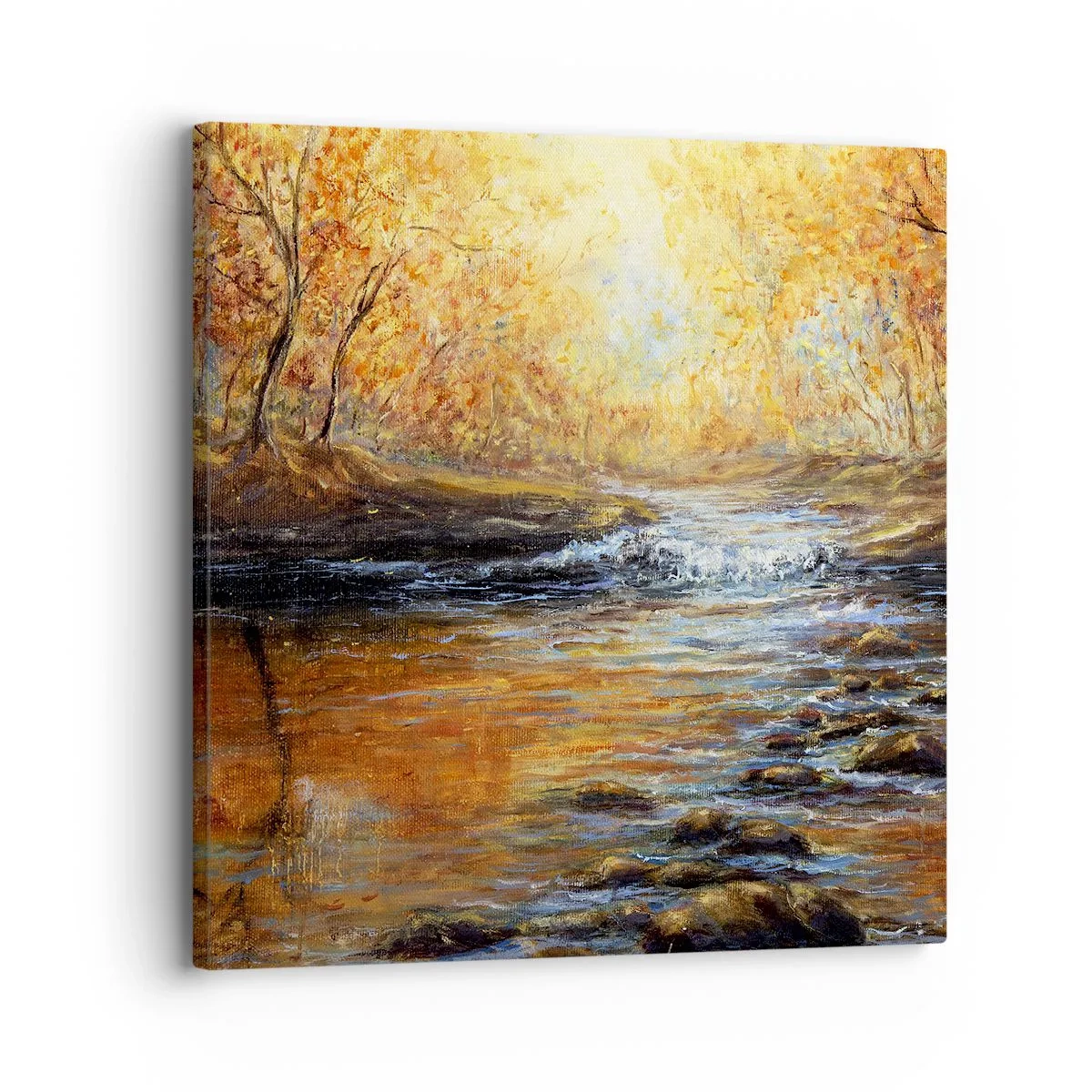 Bild auf Leinwand - Leinwandbild - Der goldene Strom - 30x30 cm