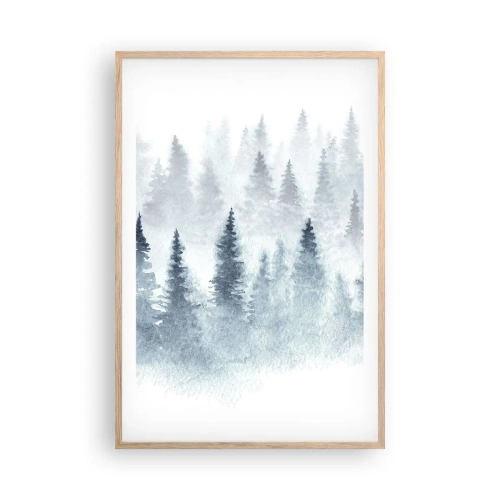 Poster in einem Rahmen aus heller Eiche - In Nebel gehüllt - 61x91 cm
