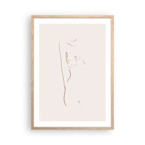 Poster in einem Rahmen aus heller Eiche - Die Form des Verlangens - 50x70 cm