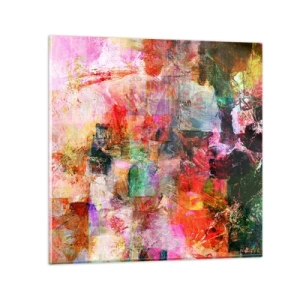 Glasbild - Bild auf glas - Eine Reise durch die Rosen - 30x30 cm