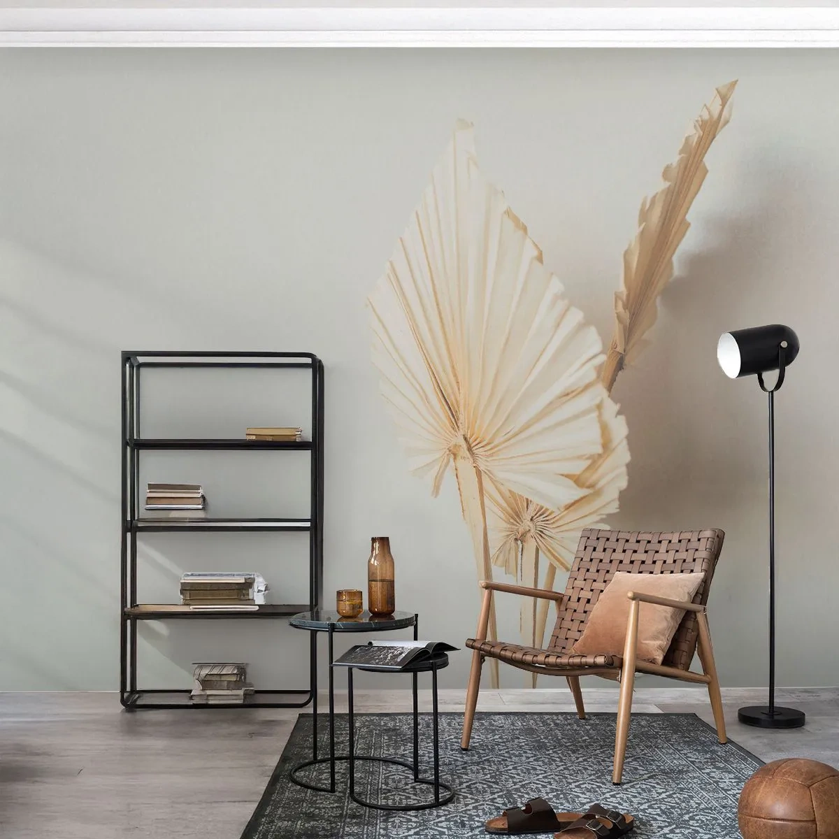 Fototapete Premium Canvas - Wenn Sie Erleichterung brauchen - Hell, Minimalismus, Blatt - 250x175 cm